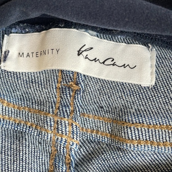 KanCan Blue Maternity Skinny Jeans with Stretchy Belly Panel - Picture 6 of 7